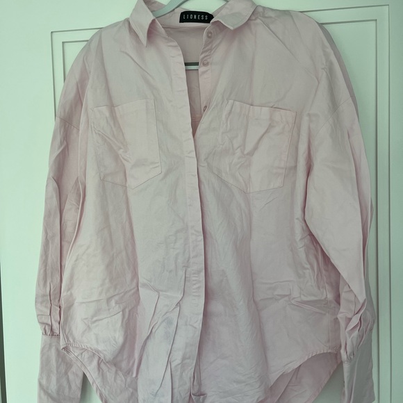 LIONESS PRINCESS POLLY THE CARRIE TOP PINK BUTTON DOWN US4 - Picture 4 of 4